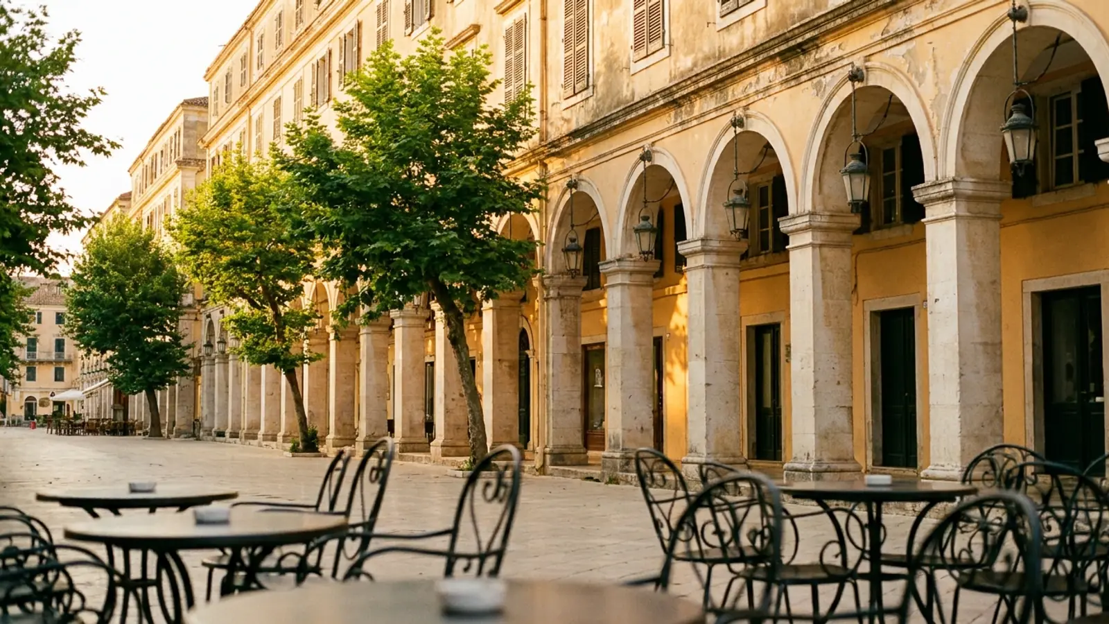 The Liston arcade in the old town of Corfu